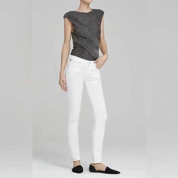Citizens of Humanity Women's Arielle Mid Rise Slim Fit Jeans Size 28 White - Picture 2 of 8